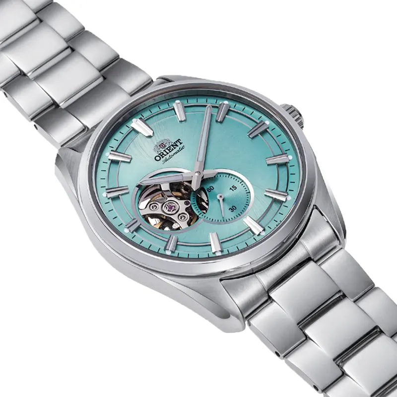 Orient Contemporary Semi-skeleton Ice Blue Men's Watch| RA-AR0009L