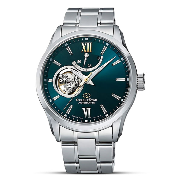 Orient Star Contemporary Open Heart Green Dial Men's Watch | RE-AT0002E