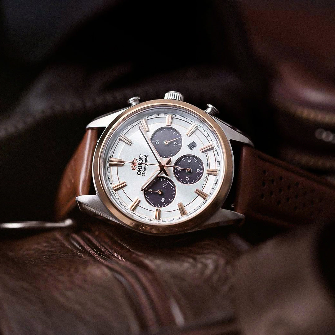 Orient Contemporary Chronograph White Dial Men's Watch | RA-TX0306S10B