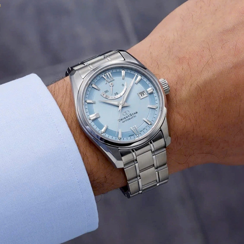 Orient Star Automatic Sky Blue Dial Men's Watch | RE-AU0109L00B