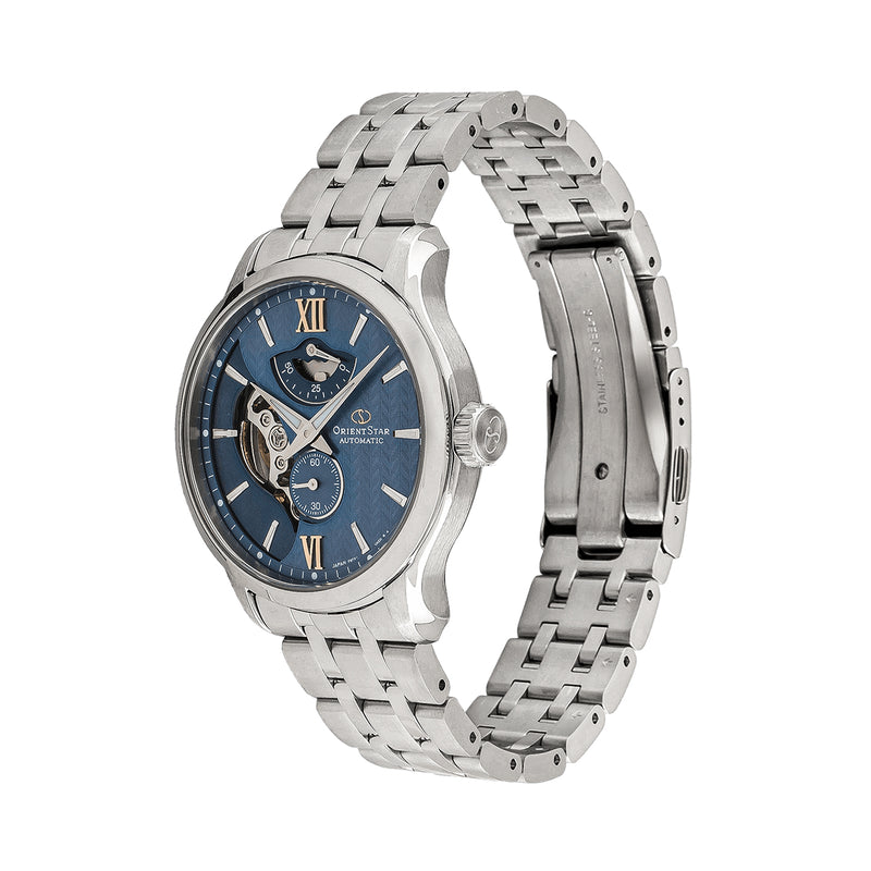 Orient Star Automatic Open Heart Blue Dial Men's Watch | RE-AV0B08L00B