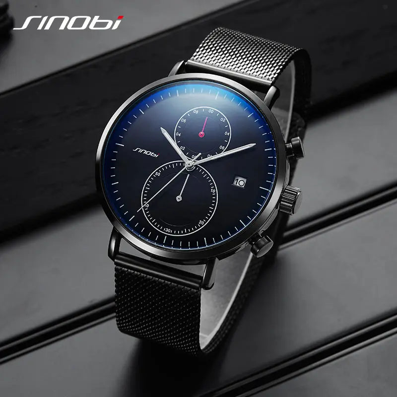 Sinobi Multifunctional Montre Mesh Strap Men's Watch | S9710G