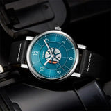 Sinobi 'FORSINING' Leather Strap Blue Dial Men's Watch | S9843G