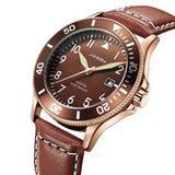 Sinobi Luminous Quartz Leather Strap Men's Watch | S9837G