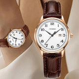 Sinobi Classic Business Leather Strap White Dial Ladies Watch | S9872G