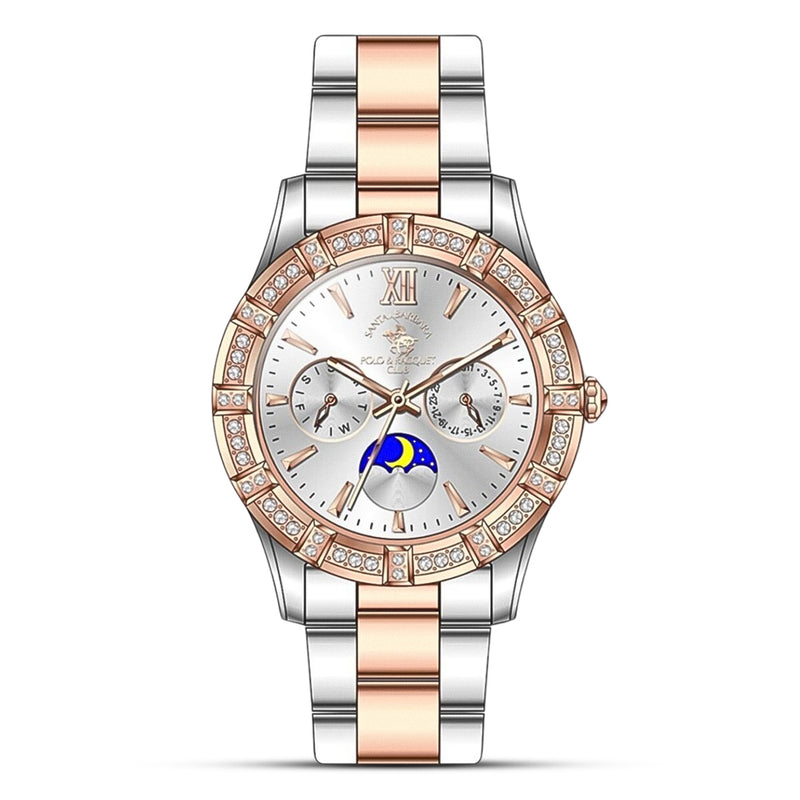 SANTA BARBARA POLO MOON PHASE WHITE DIAL LADIES WATCH | SB.1.10010.4