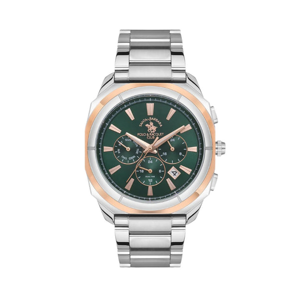 SANTA BARBARA POLO CHRONOGRAPH DARK GREEN DIAL STAINLESS STEEL MEN'S WATCH | SB.1.10386-4