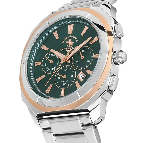 SANTA BARBARA POLO CHRONOGRAPH DARK GREEN DIAL STAINLESS STEEL MEN'S WATCH | SB.1.10386-4