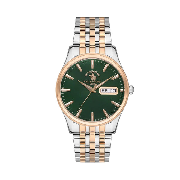 SANTA BARBARA POLO GREEN DIAL STAINLESS STEEL MEN’S WATCH | SB.1.10421-3