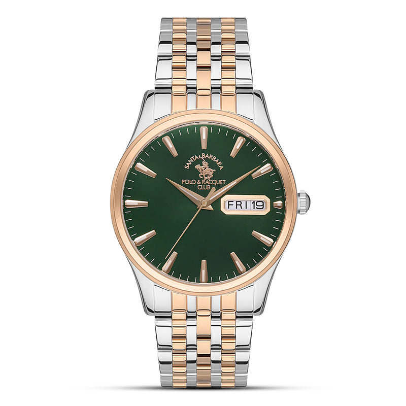 SANTA BARBARA POLO GREEN DIAL STAINLESS STEEL MEN’S WATCH | SB.1.10421-3