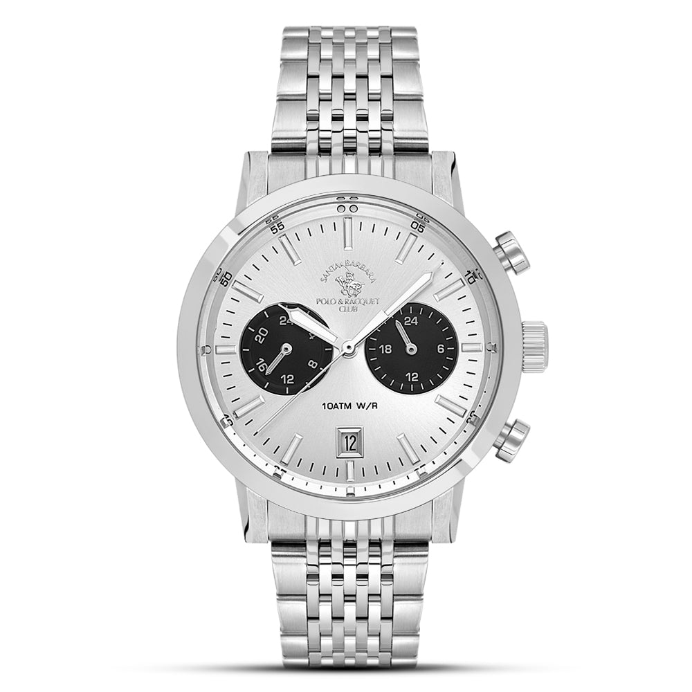 Santa Barbara Polo Multifunction Silver Dial Men's Watch SB.1.10585-1