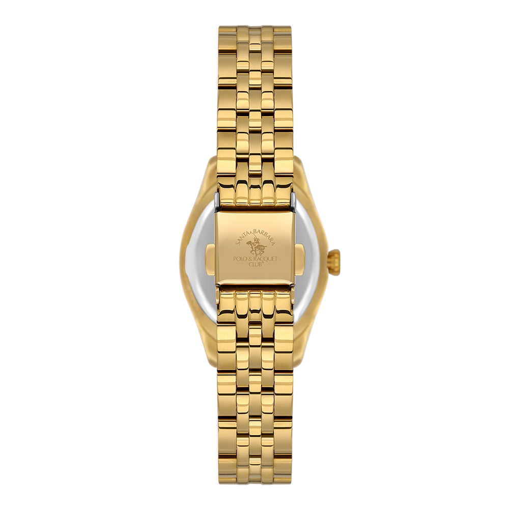SANTA BARBARA SILVER DIAL GOLD TONE LADIES WATCH SB.1.10620-2