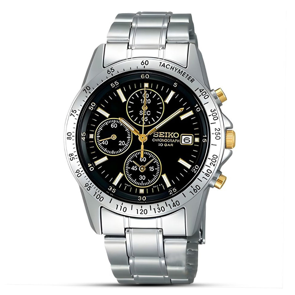 Seiko Spirit Black Chronograph Dial Men's Watch SBTQ043