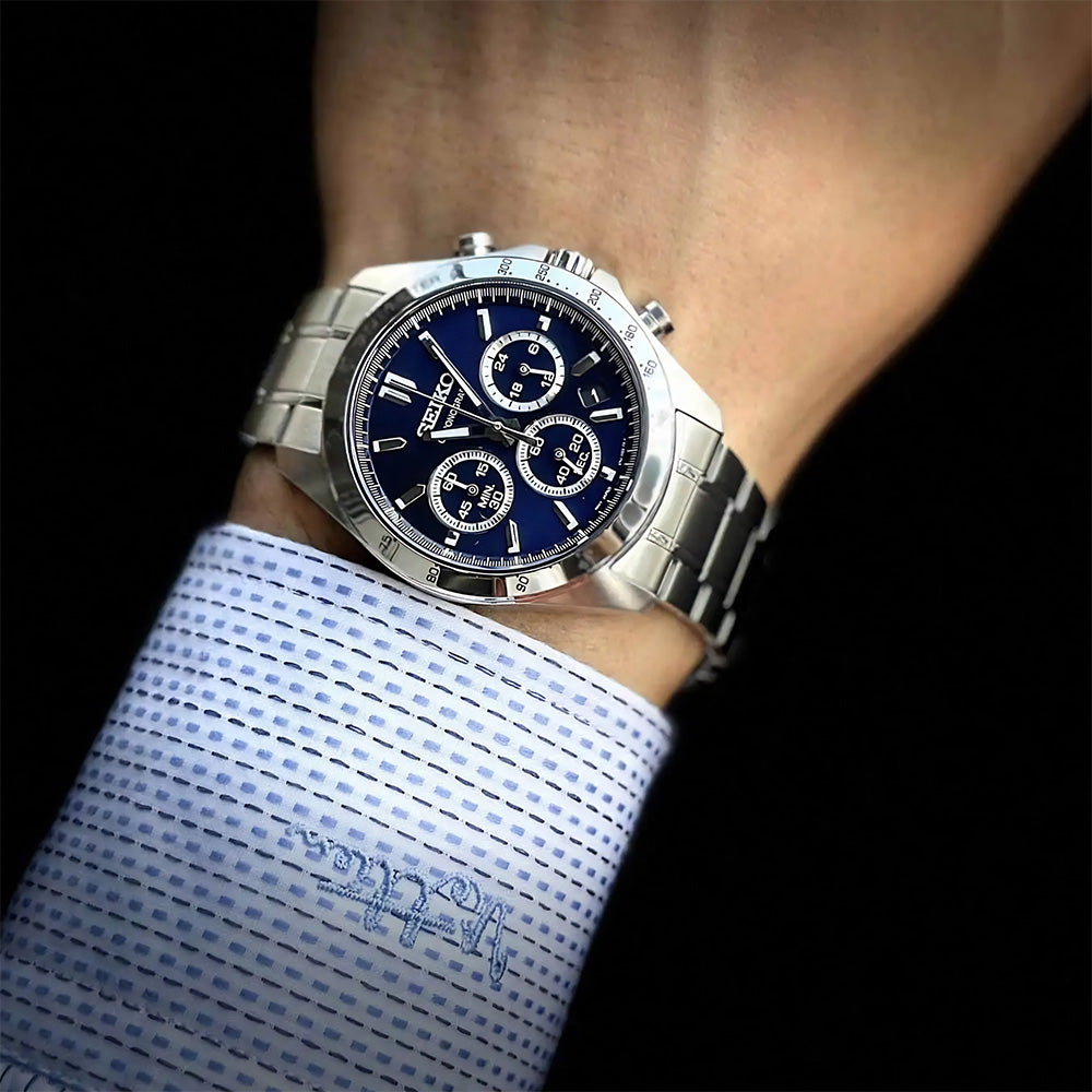 Seiko Spirit Chronograph Blue Dial Men's Watch SBTR011