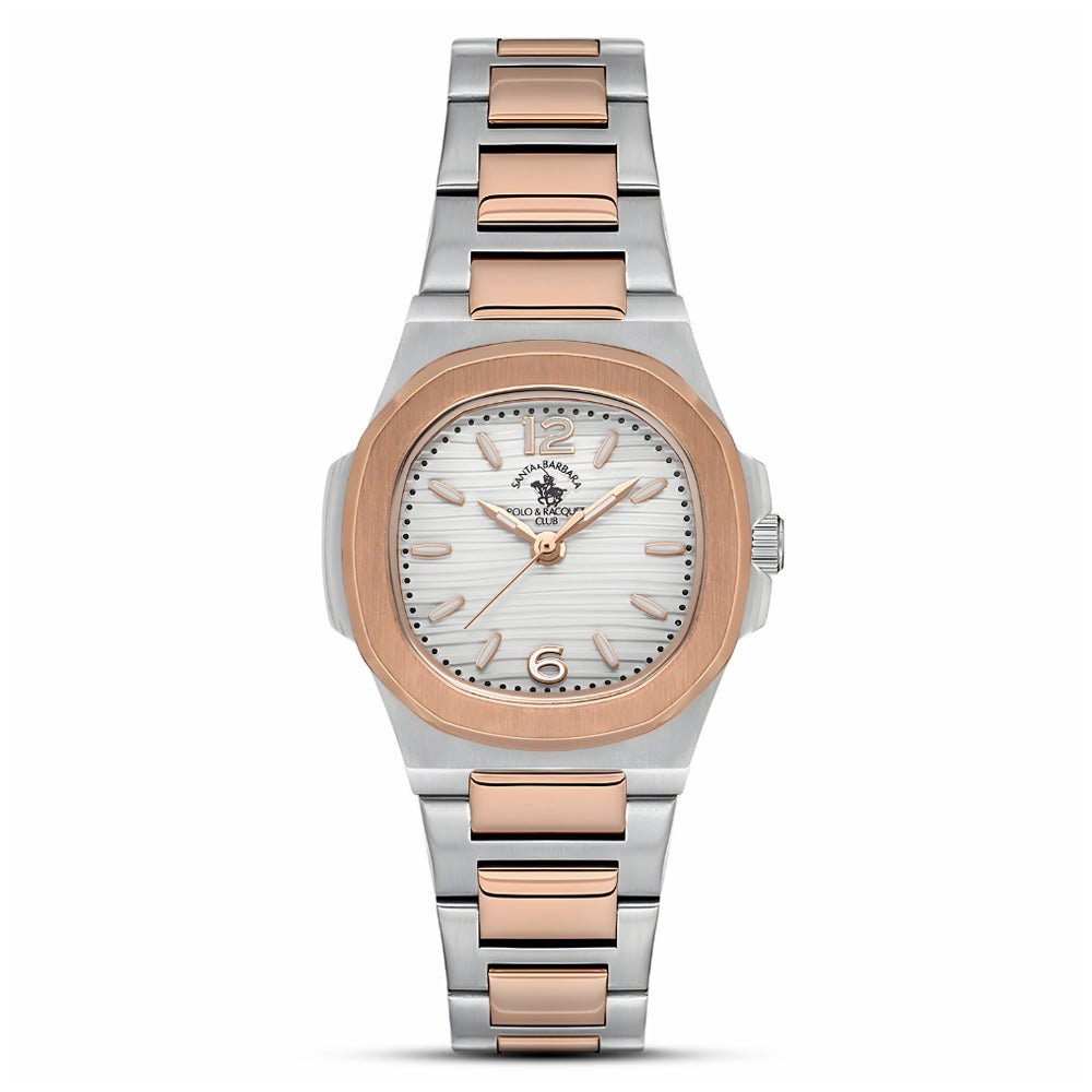 SANTA BARBARA POLO TWO TONE SILVER DIAL LADIES WATCH SB.1.10590-6