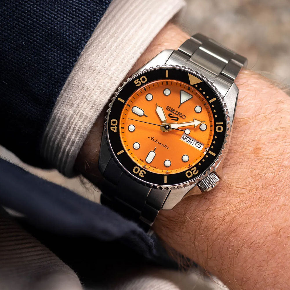 Seiko Automatic Men's Orange Dial Watch SRPD59K1