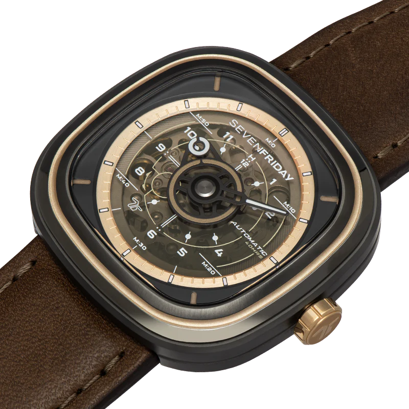 SevenFriday T2/03 BROWN-T Automatic Men's Watch| T Series