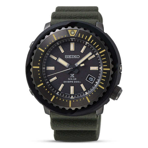 Seiko 'Prospex' Solar Divers Black Dial Men's Watch | SNE543P1