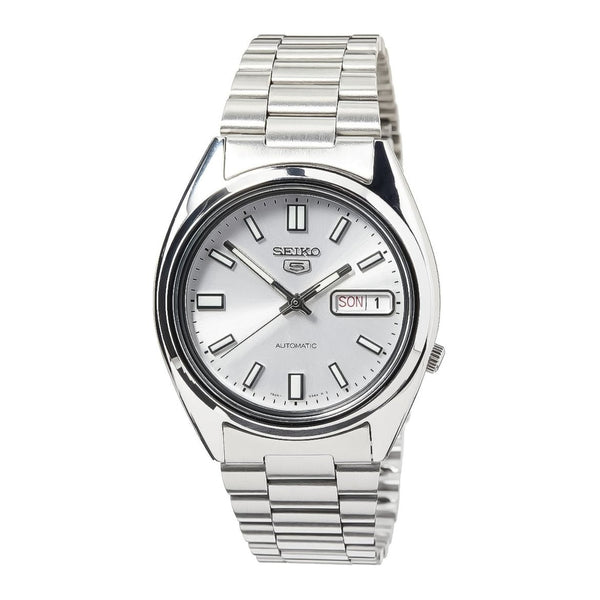 Seiko 5 Automatic Silver Dial Day Date Men's Watch | SNXS73K