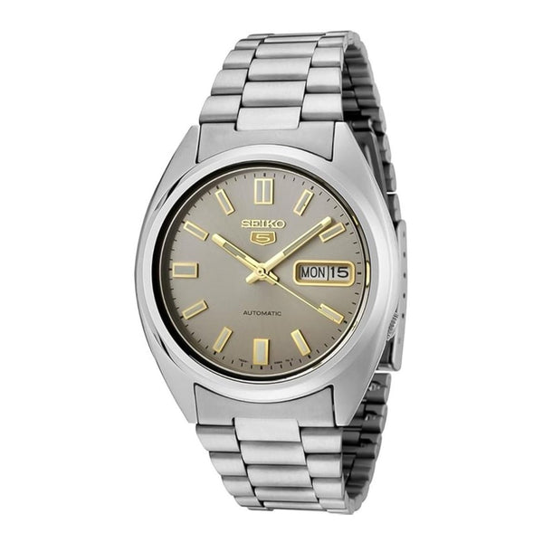 Seiko 5 Automatic Gray Dial Day Date Men's Watch | SNXS75K