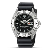 Seiko 5 Sports Black Dial Rubber Strap Automatic Watch SNZB33J2