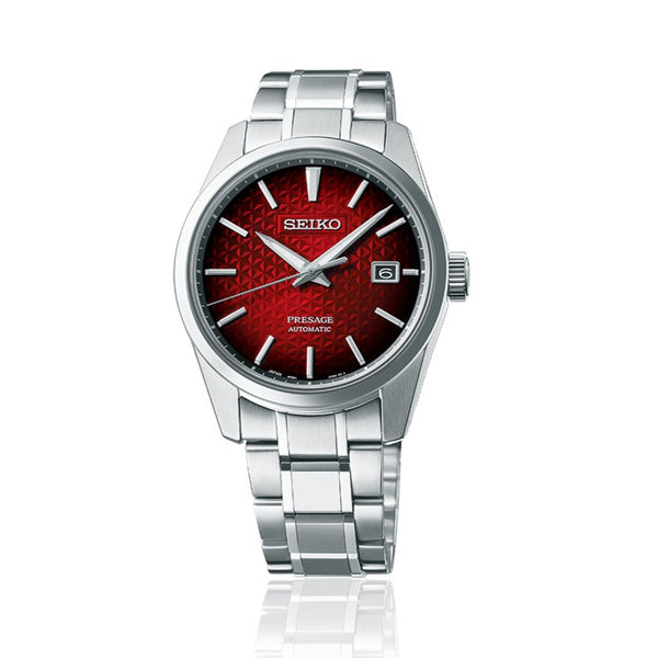 SEIKO Presage "Sharp Edges" Series Red Dial Automatic Watch SPB227J1