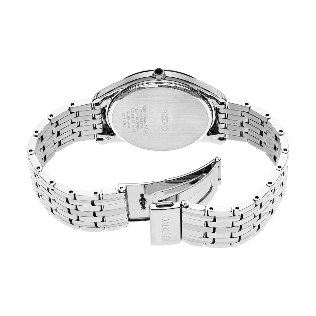 Seiko Essentials Cream Dial Stainless Steel Men's Watch | SRK047P1