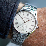 Seiko Essentials Cream Dial Stainless Steel Men's Watch | SRK047P1