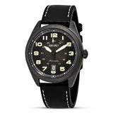 Seiko Neo Sports Automatic Black Leather Men's Watch | SRPC89K1