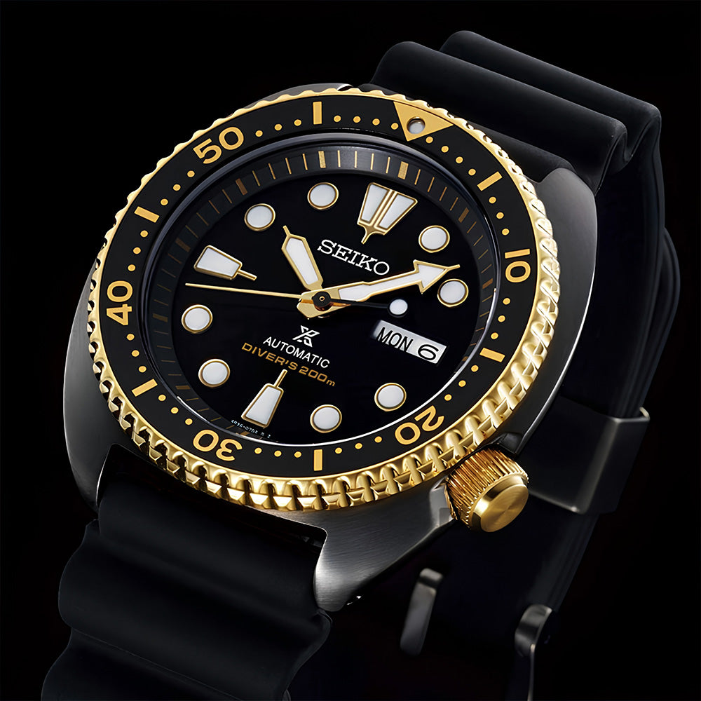 Seiko Prospex Turtle Gold Ring Special Edition Diver's Watch | SRPD46K1
