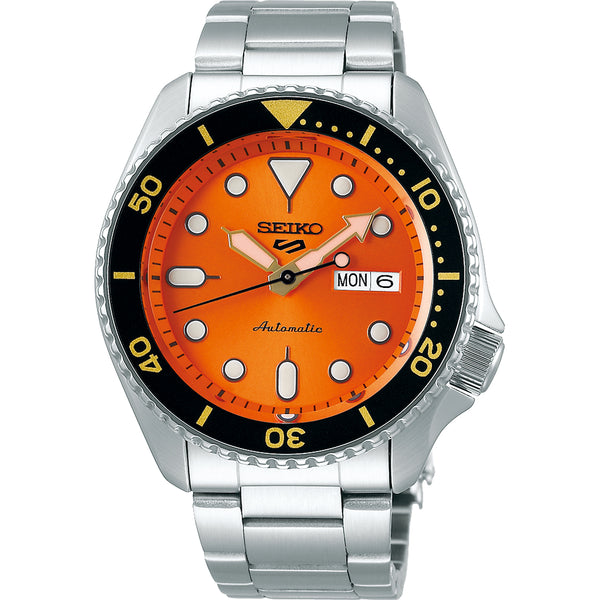 Seiko 5 Automatic Men's Orange Dial Watch SRPD59K1 Time Access store