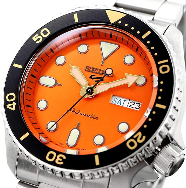 Seiko 5 Automatic Men's Orange Dial Watch SRPD59K1 Time Access store