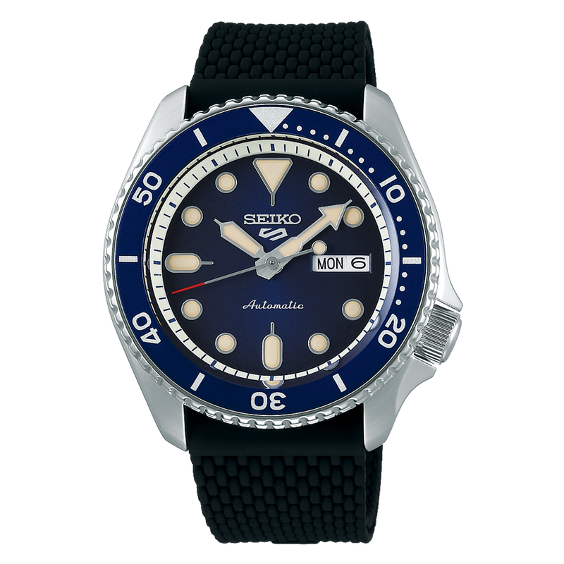 Seiko 5 Sports Blue Dial Silicone Automatic Men's Watch| SRPD71K2