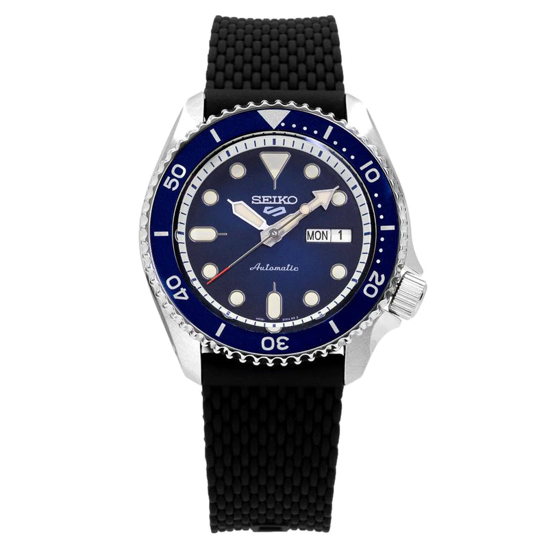 Seiko 5 Sports Blue Dial Silicone Automatic Men's Watch| SRPD71K2