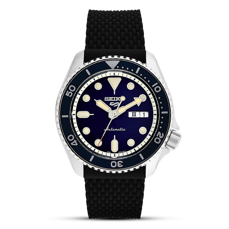 Seiko 5 Sports Blue Dial Silicone Automatic Men's Watch| SRPD71K2