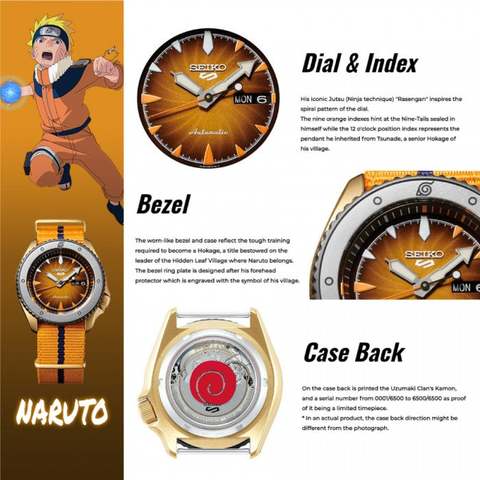 Seiko 5 Sports 'Boruto & Naruto" Limited Edition Watch | SRPF70K1