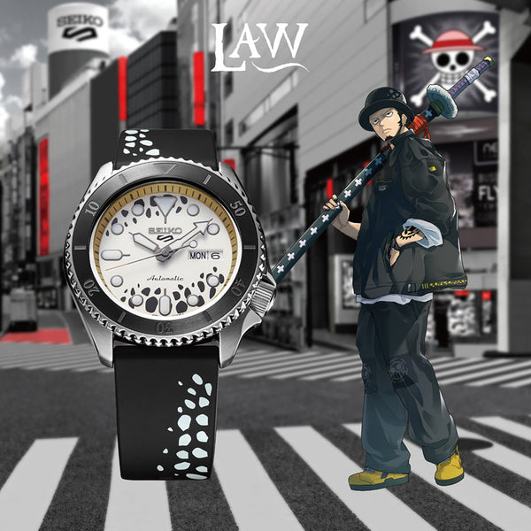 Seiko 5 One Piece Trafalgar D. Water Law Limited Edition Watch| SRPH63