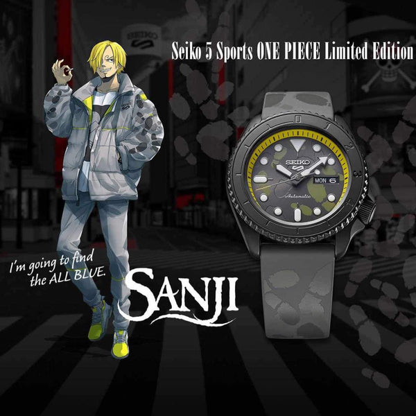 Seiko 5 Sports One Piece Sanji Limited Edition Men's Watch | SRPH69