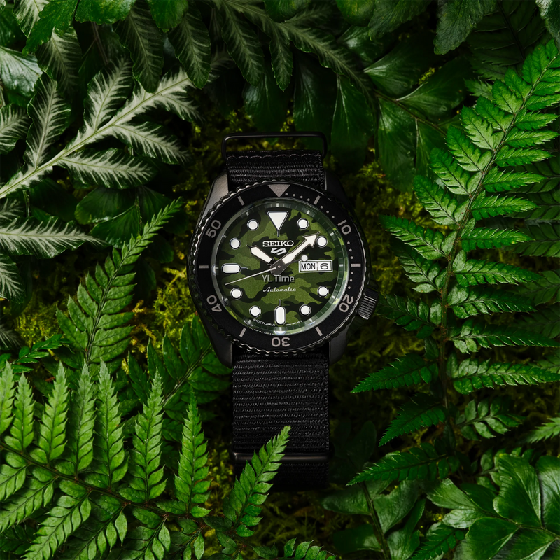 Seiko 5 Green Camouflage "Street Style" Automatic Watch SRPJ37K1