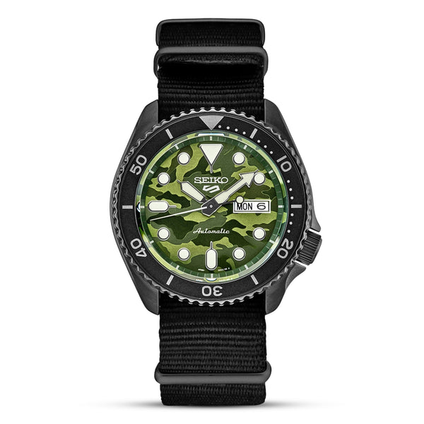 Seiko 5 Green Camouflage "Street Style" Automatic Watch SRPJ37K1