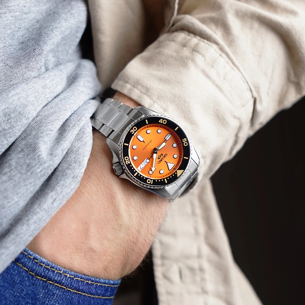 Seiko 5 Orange Automatic 38mm Dial Watch SRPK35K1