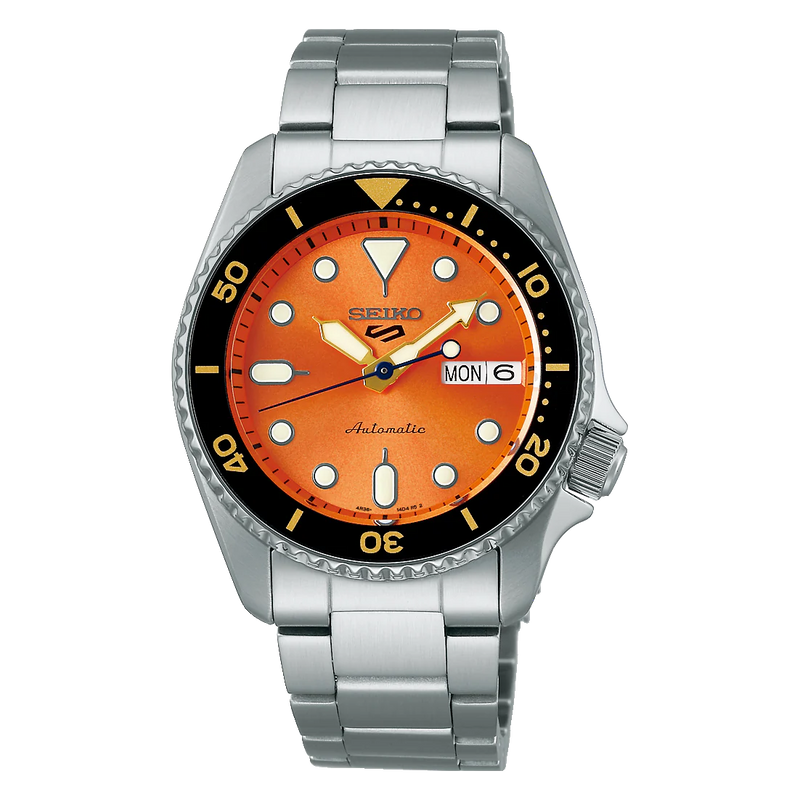 Seiko 5 Orange Automatic 38mm Dial Watch SRPK35K1