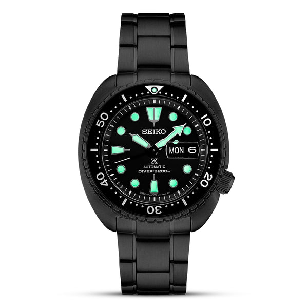 Seiko Prospex "Turtle Night Vision" Black Diver Watch| SRPK43K1