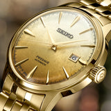 Seiko Presage Cocktail Time Auto Gold Tone Dial Men's Watch | SRPK46