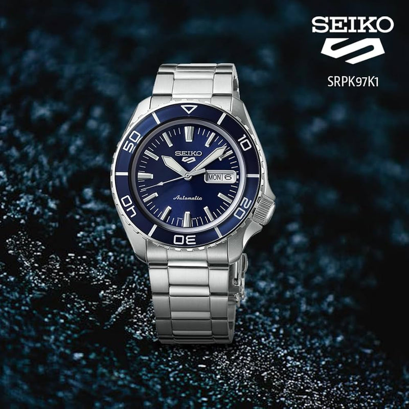 Seiko 5 SKX Automatic Blue Dial Stainless Steel Watch | SRPK97