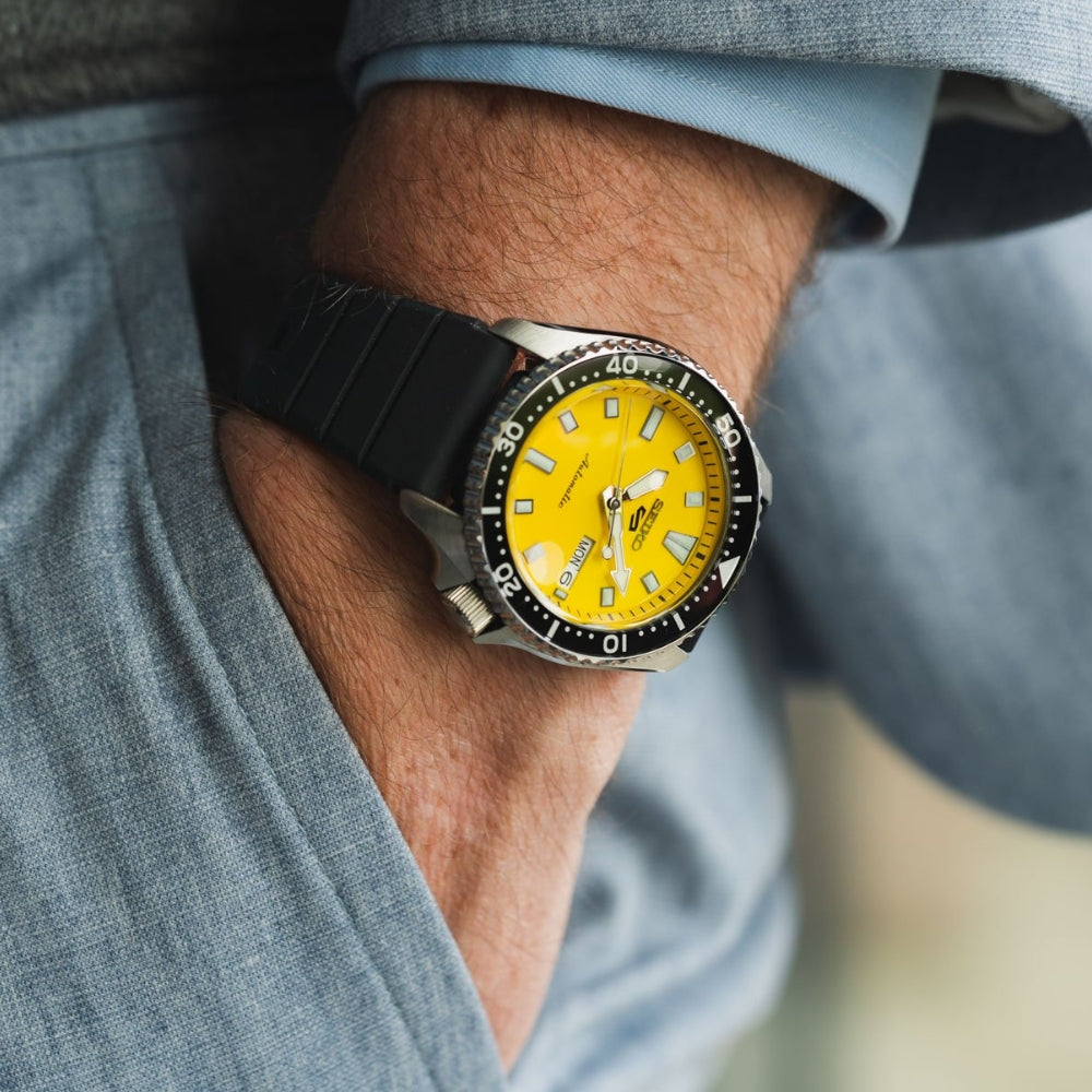 Seiko 5 Sports SKX Automatic Yellow Dial Men's Watch | SRPL87