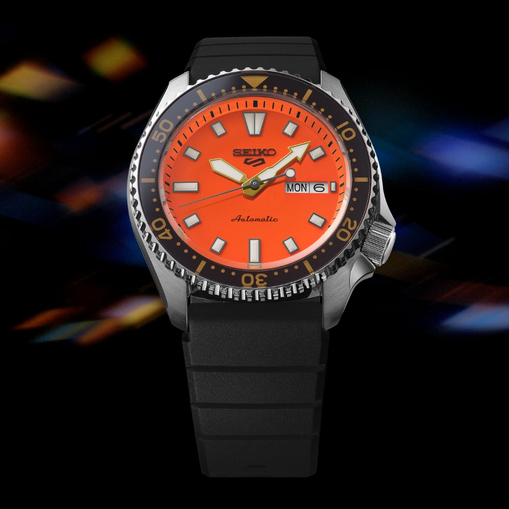 Seiko 5 Sports SKX Automatic Orange Dial Men's Watch | SRPL89