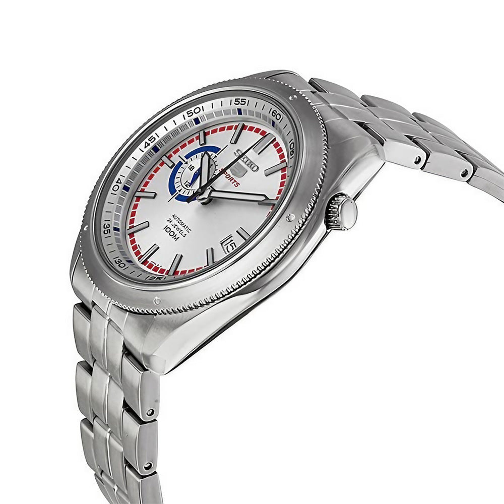 Seiko 5 Sports Red Ring Automatic White Dial Watch SSA061K1