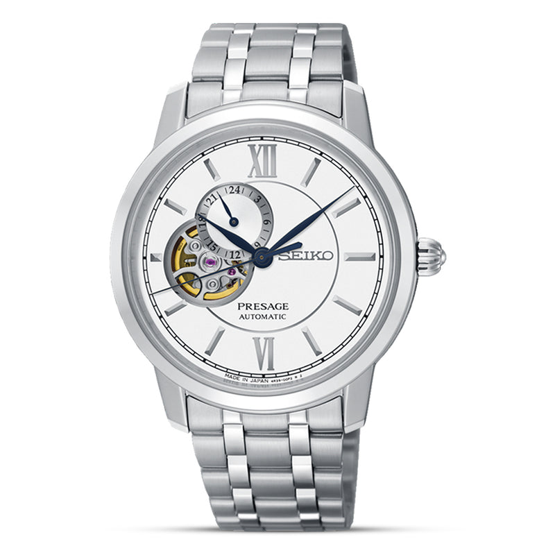 Seiko Presage Automatic Skeleton White Dial Men's Watch | SSA365J1 