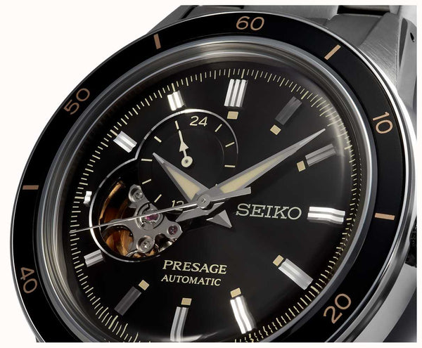 Seiko Presage Style 60s Black Dial Watch SSA425J1